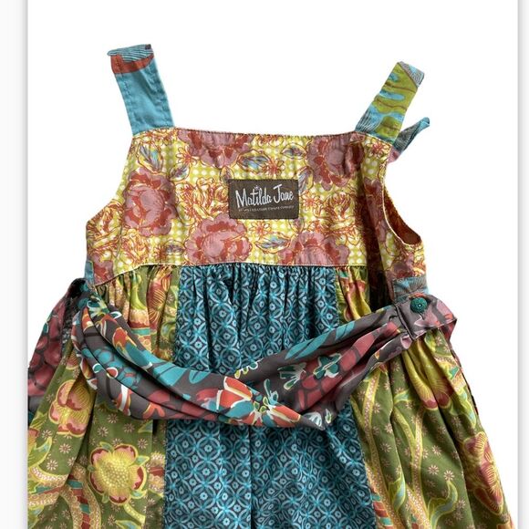 Matilda Jane Leona Dress You and Me Scottie Dog Apron Dress Size 4 - Picture 11 of 16